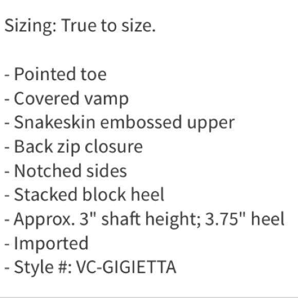 LAST 6 Vince Camuto Gigietta Snakeskin Emboss Boot - Picture 8 of 12